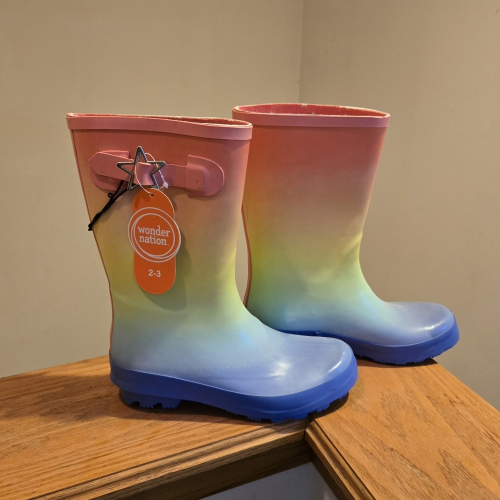Wonder Nation Rainbow Rain Boots